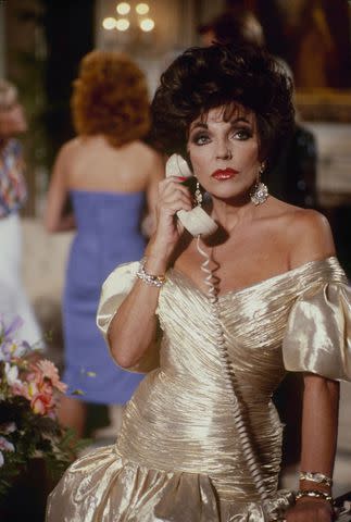 <p>ABC Photo Archives/Disney General Entertainment</p> Joan Collins on 'Dynasty' in 1987