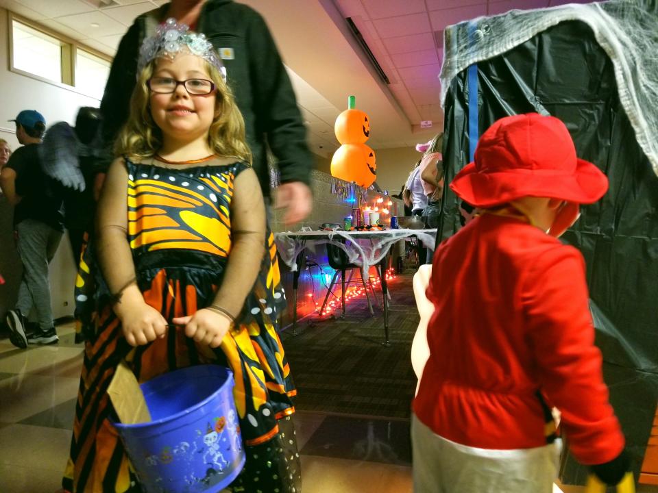 Hundreds came out for candy and fun at Edward Stone Middle School's "Haunted Halls" safe trick-or-treating event on Thursday, Oct. 27, 2022.