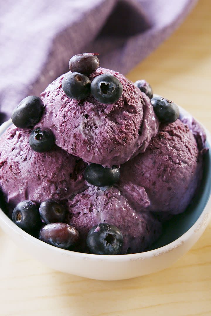 Blueberry No Churn Ice Cream