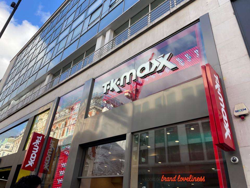 external shot of a tk maxx in london