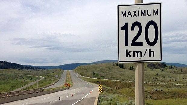 Experts say there are lessons for Alberta to learn from British Columbia, where speed limits were upped in 2014, only to be rolled back in some areas four years later. (Government of B.C. - image credit)