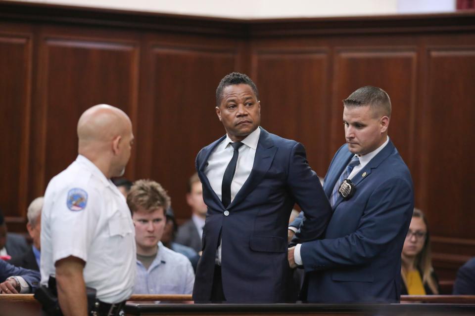 Cuba Gooding Jr. appears in criminal court after a woman accused him of groping her at a New York City bar.