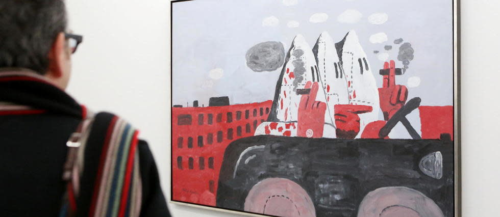 « Riding Around », peinture de Philip Guston.
