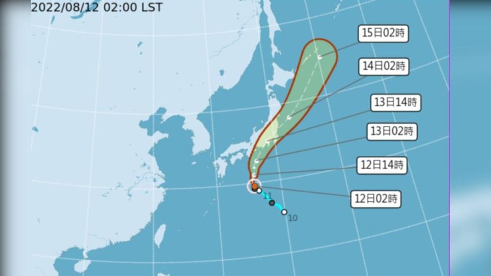 輕颱米雷將朝日本移動。（圖／中央氣象局）