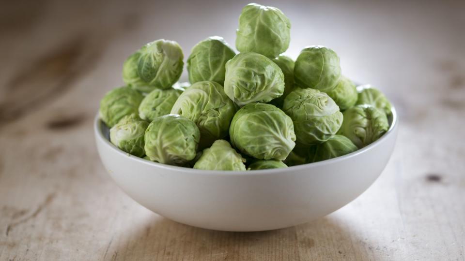 Brussels sprouts in bowl