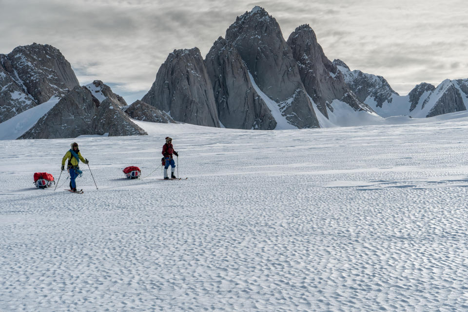 Ascent: The four spiked tips of Spectre mountain pierce the snowy landscape of Antarctica. (SWNS)