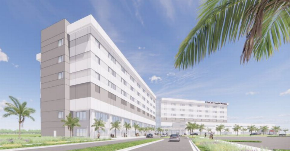 A rendering provided by BayCare shows the hospital planned for Manatee County’s North River area.