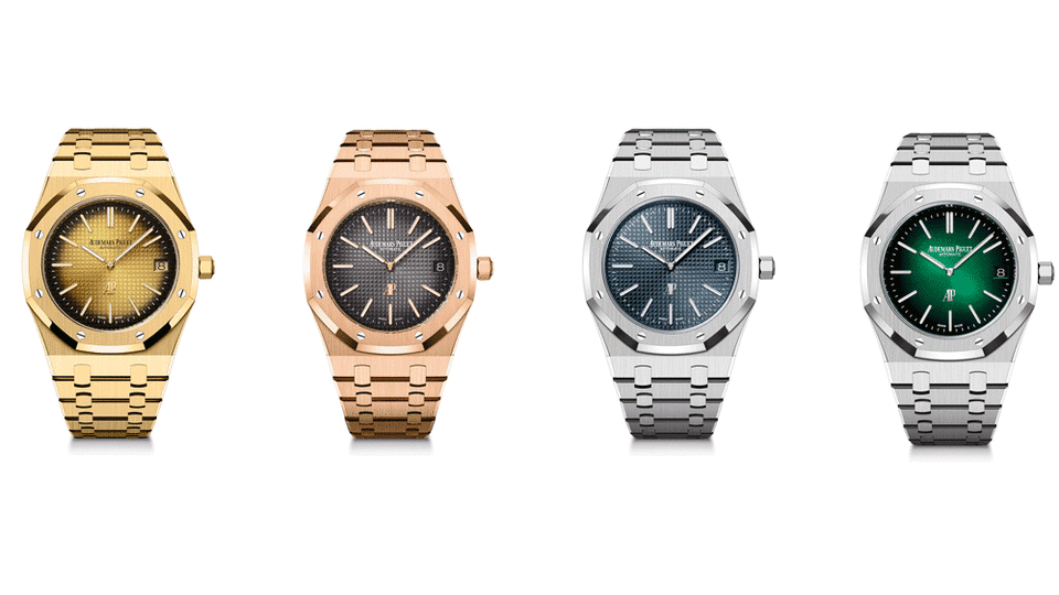 Audemars Piguet Royal Oak “Jumbo” Extra-Thin Ref. 16202 50th Anniversary Models - Credit: Audemars Piguet