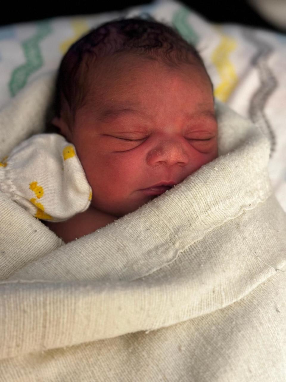 PHOTO: Janai Norman shares a new photo of her third child, a baby boy, who was born in November. (Courtesy Norman family)