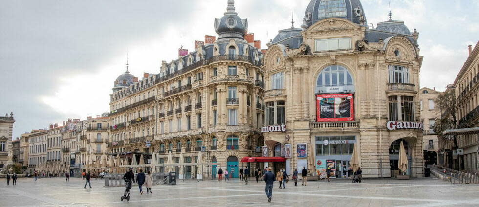 La place de la Comédie à Montpellier.
