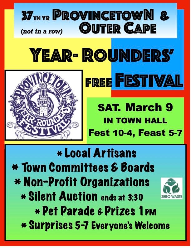 Poster for this year's Provincetown and Outer Cape Year-Rounders' Festival.