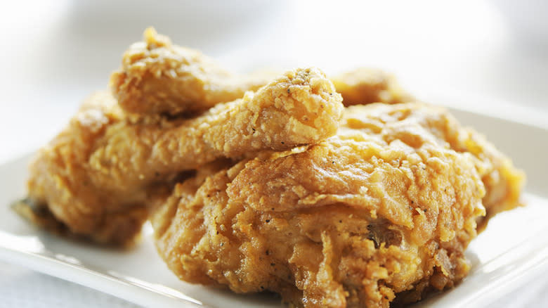 Fried chicken on plate