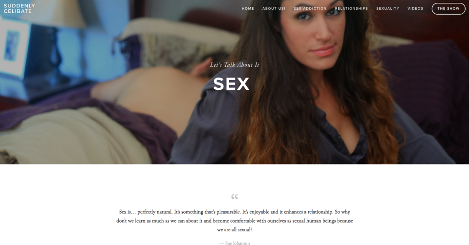 Jace decided to give up sex altogether, and began her Suddenly Celibate project. Photo: www.suddenlycelibate.com