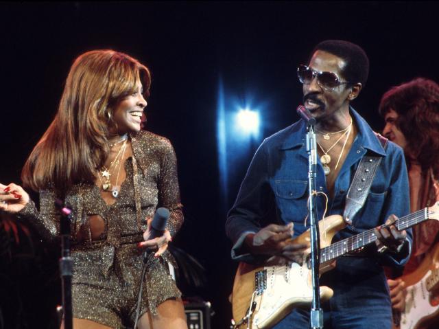 Ike and Tina Turner performing with the Ike And Tina Turner Revue on the American TV music show, &#39;Don Kirshner&#39;s Rock Concert&#39;, recorded in Los Angeles, California and aired on 12th March 1976.
