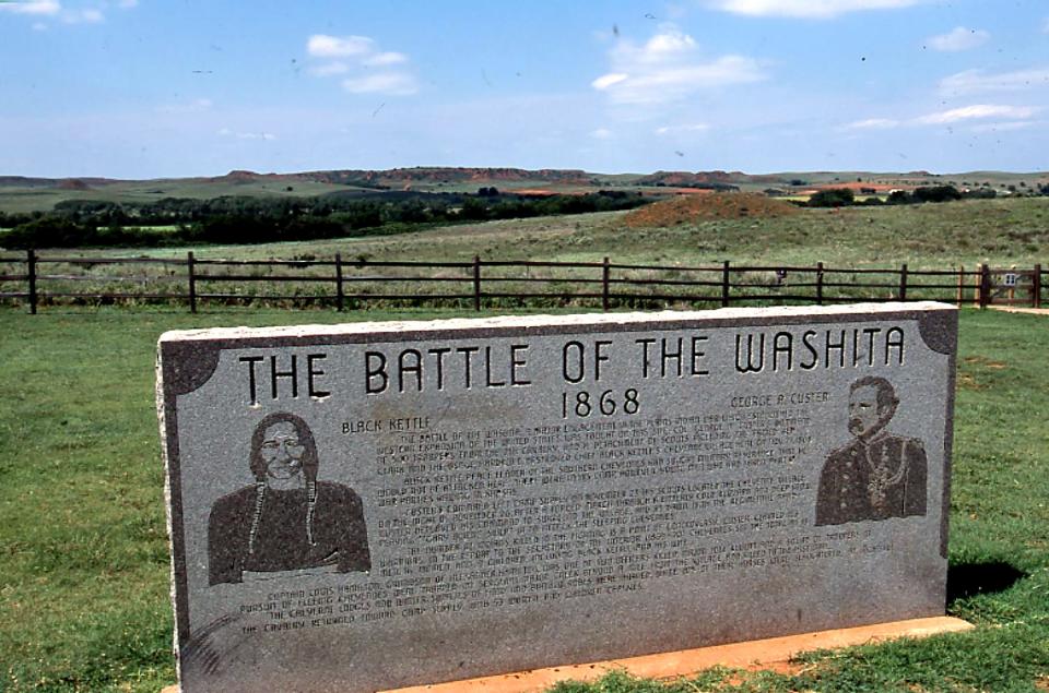 Photograph of a scene at the Washita National Battlefield. Photo taken June 2002. JIM ARGO/COURTESY OKLAHOMA HISTORICAL SOCIETY