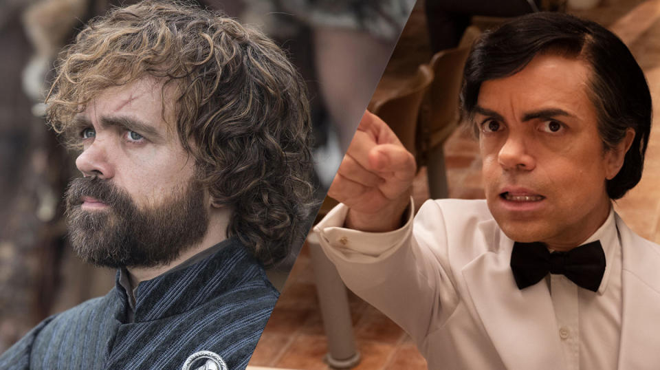 <p>Peter Dinklage was transformed into French actor Hervé Villechaize for HBO’s biopic <em>My Dinner with Herve.</em> </p>