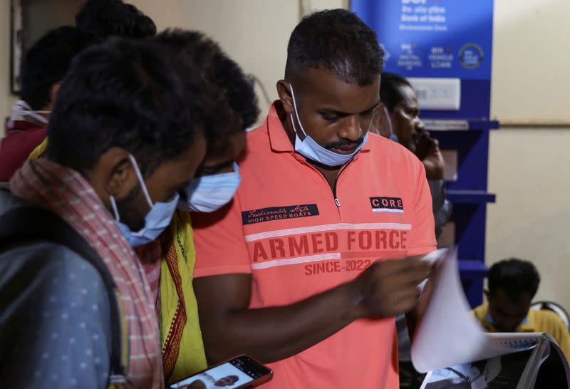 Aftermath of a train crash in India