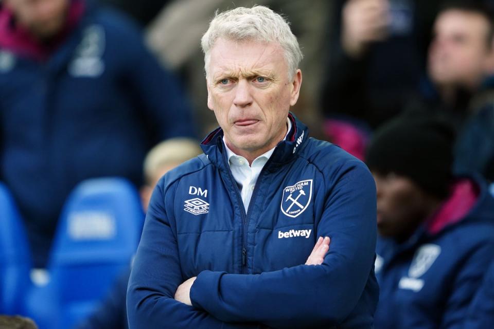 David Moyes admits West Ham let themselves down in defeat at Brighton (Zac Goodwin/PA) (PA Wire)