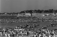 Not originally published in LIFE. Scene during the Kumbh Mela, India, 1953. (James Burke—Time & Life Pictures/Getty Images) <br> <br> <a href="http://life.time.com/culture/kumbh-mela-rare-photos-from-an-ancient-religious-festival-1953/#1" rel="nofollow noopener" target="_blank" data-ylk="slk:Click here to see the full collection at LIFE.com;elm:context_link;itc:0;sec:content-canvas" class="link ">Click here to see the full collection at LIFE.com</a>