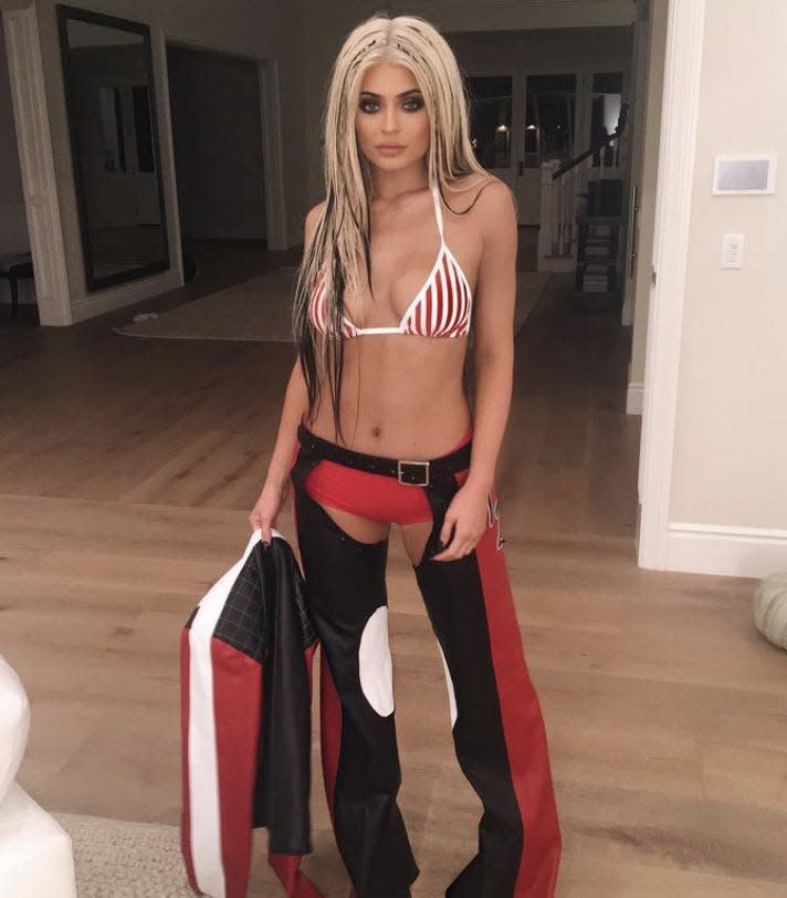 Kylie Jenner dressed up as Christina Aguilera in her "Dirty" music video