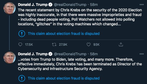 trump tweets chris krebs