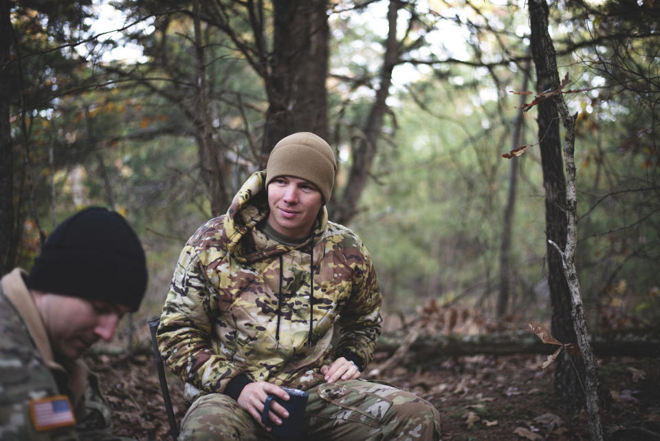 This photo provided by the 101st Airborne Division Office of Public Affairs at Fort Campbell, Ky., shows Staff Sgt. Taylor Mitchell, 30, of Mountain Brook, Ala. Mitchell was one of nine soldiers killed in a helicopter crash Wednesday evening, March 29, 2023. (101st Airborne Division Office of Public Affairs via AP)