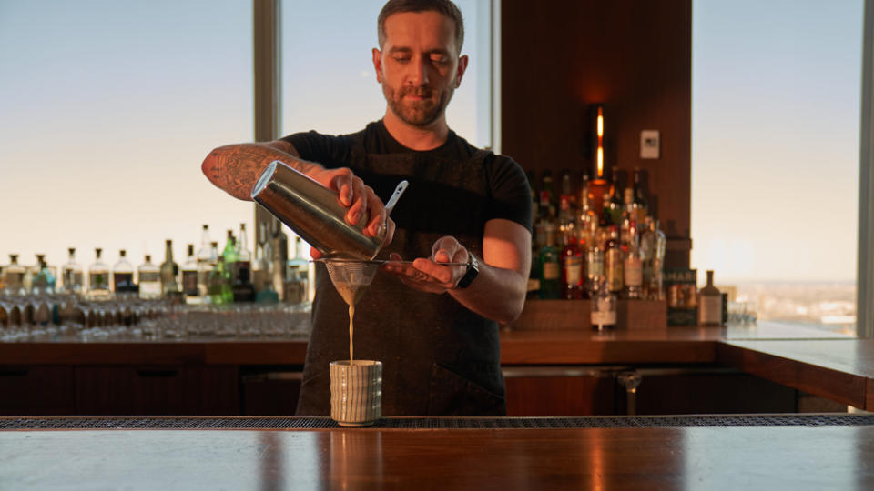 Bartender Cameron Winkelman has big ambitions for the Manhatta bar program.