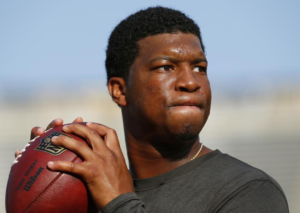 Tampa Bay Buccaneers quarterback Jameis Winston enters his third NFL season with big expectations. (AP)