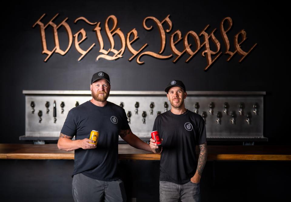 Cider Corps co-owners and brothers Jason and Josh Duren themed the taproom decor after Jason's military background.