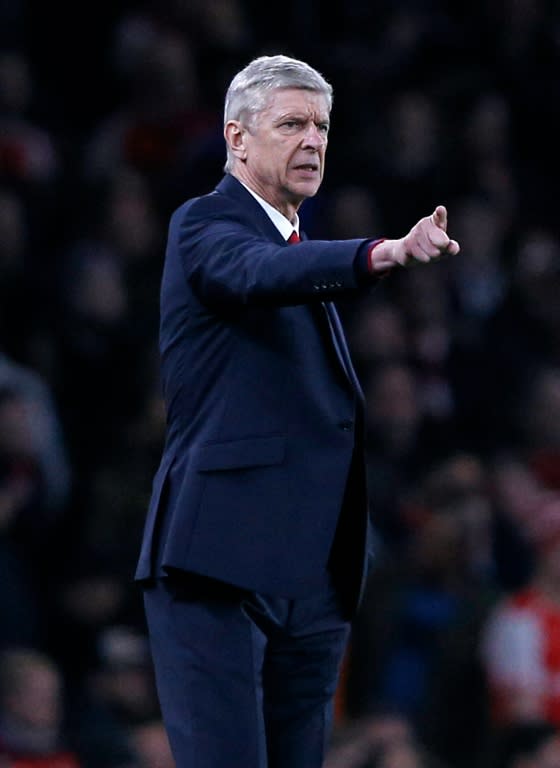 Arsenal's manager Arsene Wenger gestures during the match against Bournemouth at the Emirates Stadium in London on December 28, 2015