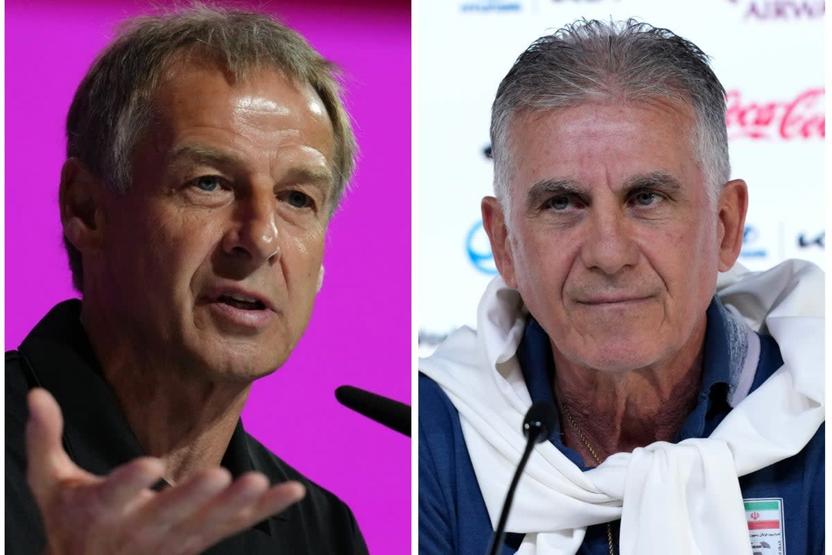 Jurgen Klinsmann and Carlos Queiroz (Nick Potts/Peter Byrne/PA)