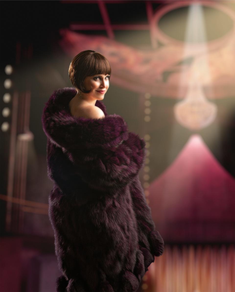 Crystal Kellogg as Sally Bowles in ASF’s production of Cabaret.