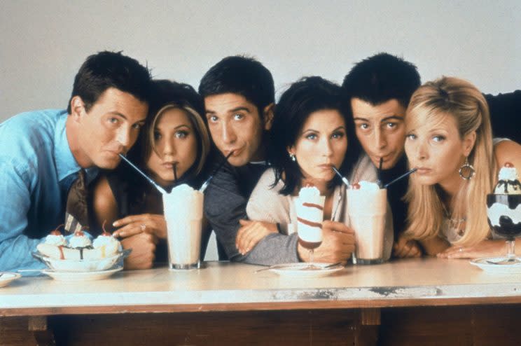 Matthew Perry, Jennifer Aniston, David Schwimmer Courtney Cox-Arquette, Matt LeBlanc and Lisa Kudrow, (Photo: Warner Bros TV/Bright/Kauffman/Crane Pro/REX/Shutterstock)