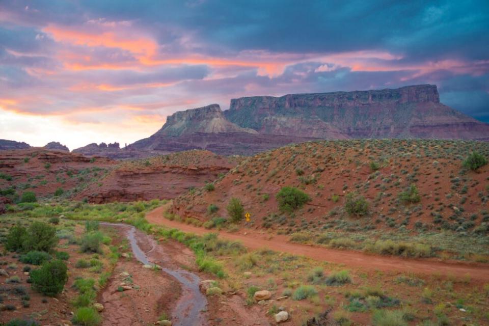 The bentonite hills were formed thousands of years ago and have become a popular natural attraction. 