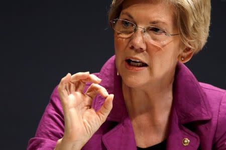 U.S. Senator Elizabeth Warren (D-MA) takes part in the Washington Ideas Forum in Washington, October 1, 2015. REUTERS/Jonathan Ernst