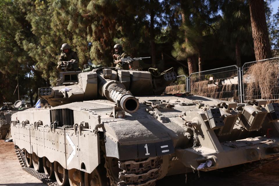 Israeli forces near the border with Lebanon (AFP via Getty Images)