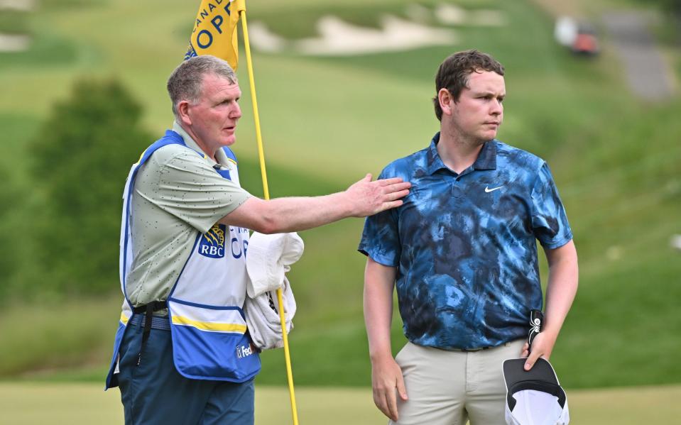 Robert MacIntyre with his caddie and father, Dougie