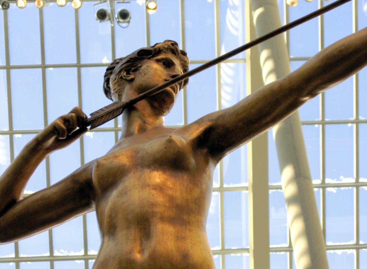 Diana by Augustus Saint Gaudens, 1928, Metropolitan Museum of Art, New York. <a href="https://upload.wikimedia.org/wikipedia/commons/c/c5/Diana_by_Augustus_Saint-Gaudens_02.jpg" rel="nofollow noopener" target="_blank" data-ylk="slk:Postdlf via Wikimedia Commons;elm:context_link;itc:0;sec:content-canvas" class="link ">Postdlf via Wikimedia Commons</a>, <a href="http://creativecommons.org/licenses/by-sa/4.0/" rel="nofollow noopener" target="_blank" data-ylk="slk:CC BY-SA;elm:context_link;itc:0;sec:content-canvas" class="link ">CC BY-SA</a>