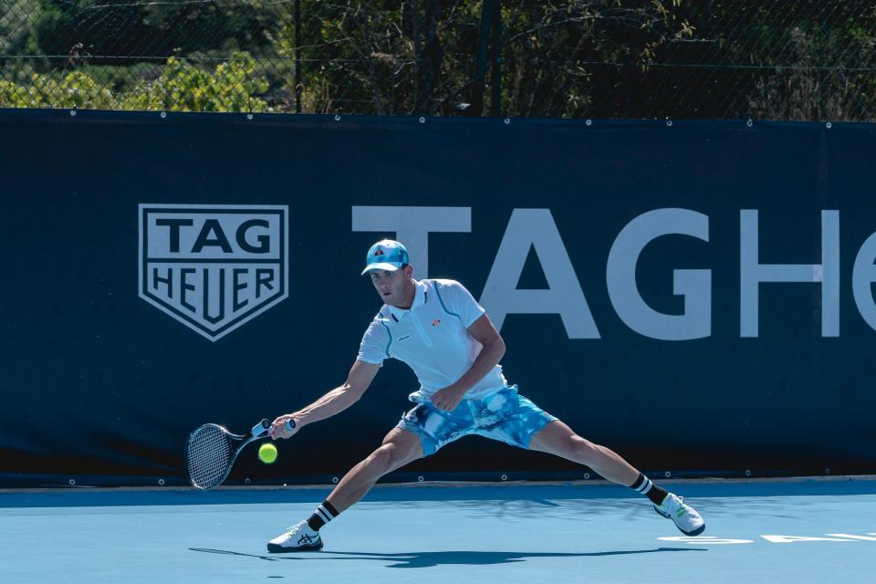 Former BYU tennis player Tennyson Whiting participates in the Saint Tropez Open. | Courtesy Tennyson Whiting