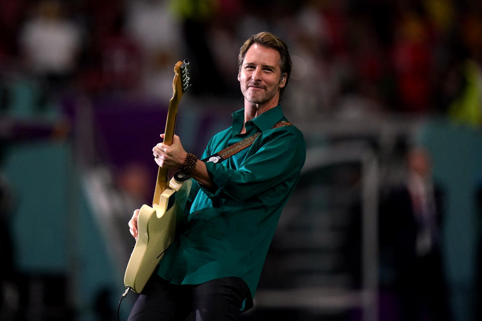 Chesney Hawkes, singer during the half time entertainment during the FIFA World Cup Group B match at the Ahmad Bin Ali Stadium, Al Rayyan, Qatar. Picture date: Tuesday November 29, 2022. (Photo by Adam Davy/PA Images via Getty Images)