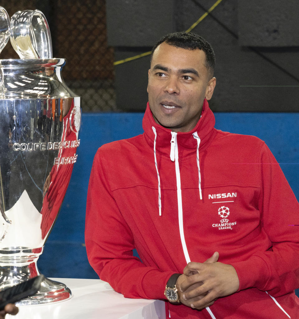 Ashley Cole with Champions League trophy