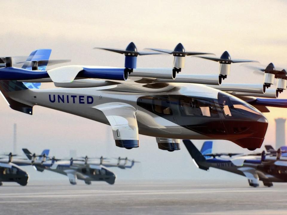 United Airlines Archer Aviation Midnight eVTOL concept drawing.