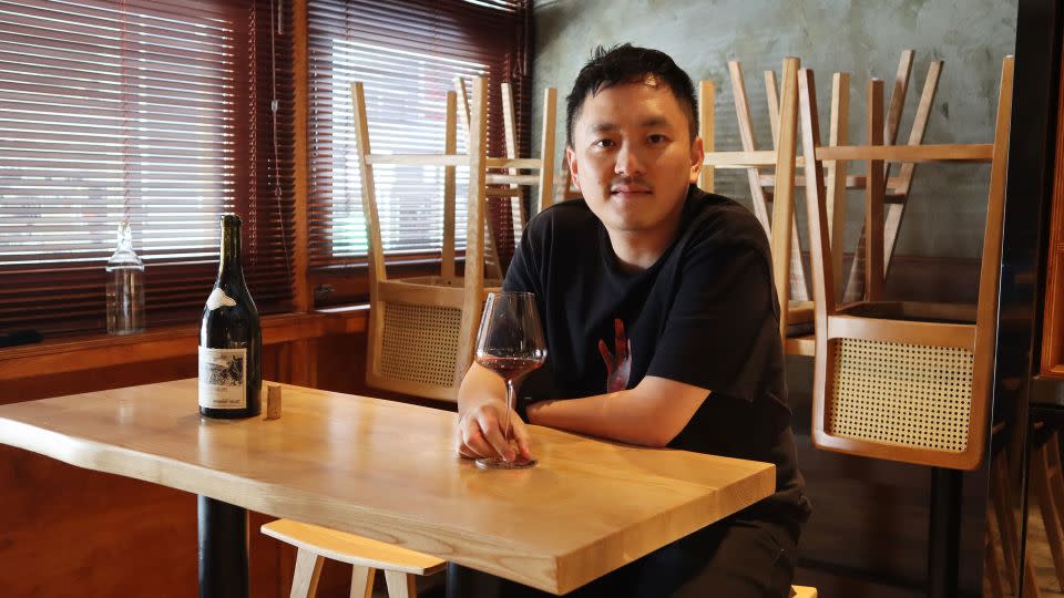 Caleb Ng, co-founder of Twins Kitchen restaurant group in Hong Kong, says the pandemic and social media have pushed more restaurants to build a friendlier culture in the food and beverage industry. - Maggie Hiufu Wong/CNN