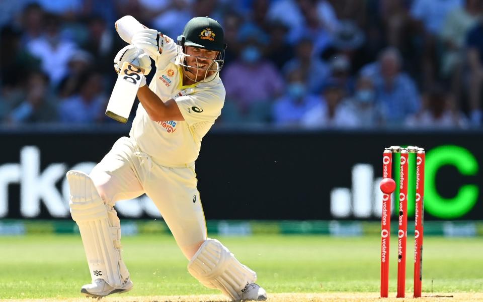David Warner of Australia bats during day one of the Second Test match in the Ashes series between Australia and England at the Adelaide Oval  - Quinn Rooney/Getty Images