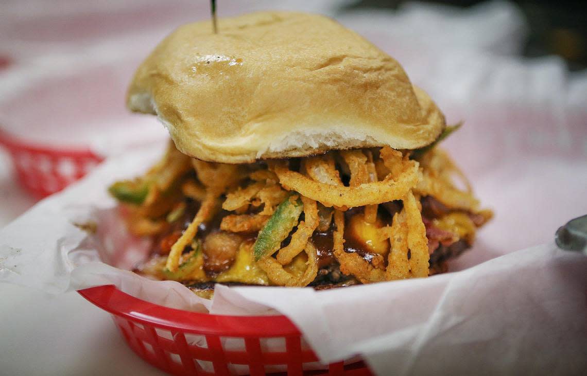 The Vaquero Burger is one of the specialties at Dutch’s Hamburgers. Paul Moseley/Star-Telegram archives