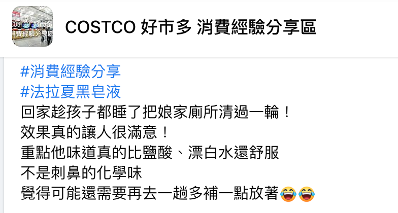 網友大推一款清潔神物。（圖／翻攝自COSTCO 好市多消費經驗分享區）