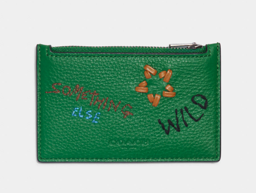 Zip Card Case With Diary Embroidery. Image via Coach Outlet.