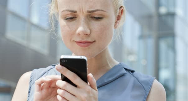 Young woman using smartphone