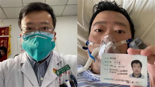 「吹哨者」李文亮因感染武漢肺炎不幸逝世。（圖／翻攝自微博）