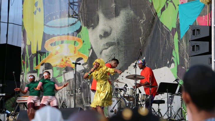 <span class="article__caption">Santigold performs at Afropunk Brooklyn, Commodore Barry Park, Brooklyn, New York.</span> (Photo: Cynthia Edorh/Getty)